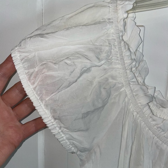 Kate Spade New York Off The Shoulder White Swim Romper - Picture 15 of 16